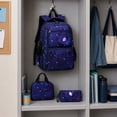 thumbnail image 5 of 3-Piece Space Galaxy Backpack Set Boys Primary Junior Middle School Daypack Students Grades 3-6 Lunch Bag Pencil Case, 5 of 7