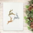 thumbnail image 3 of Authentic Hotel and Spa  Christmas Leaping Deer Hand Towel Sand, 3 of 5