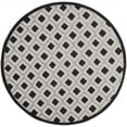 thumbnail image 1 of homeroots home decor 385140 5’ Round Black White Gray Indoor Outdoor Area Rug, 1 of 1