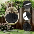 thumbnail image 6 of 31.5"Egg Chair Cushion Thickened [Cushion Only] Round Papasan Cushion Indoor with Ties Waterproof Circle Seat Pad for Patio Garden Indoor Black, 6 of 10