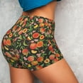 thumbnail image 4 of Daiia Fruits Peach Pattern Women's Workout Shorts Biker Shorts - High Waisted Workout Spandex Tummy Control Gym Running Yoga Shorts-Large, 4 of 8