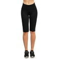 thumbnail image 2 of Sofra Women & Plus Wide Wastband Active Stretch Workout 21" Cotton Biker Shorts (S-3XL), 2 of 4