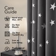 thumbnail image 2 of Deconovo Starry Shapes Silver Foil Printed Blackout Curtains, 52” x 84” (2 Panels), 2 of 7