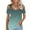 Army Green women's v neck cold shoulder t-shirt a1, variant on Women's Summer V Neck Cold Shoulder T-Shirt Short Sleeve Casual Top Basic Solid Tee Blouse Cute Trendy Vacation Fashion Clothes, Army Green S