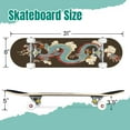 thumbnail image 2 of 31'' Complete Skateboard 7 Layer Canadian Maple Double Kick Deck Skateboards Japanese old Dragon sticker black Chinese dragon tattoo Traditional Skate Board for Beginner Adult Gifts, 2 of 5
