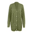 thumbnail image 6 of Women's Cable Knit Cardigan Open Front Button Down Boyfriend Sweater, 6 of 6