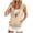 Beige, variant on Womens Vest Outerwear Sleeveless Zip Up Hoodie Solid Color Jacket with Pockets 2XL