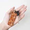 thumbnail image 4 of Wukai Hippie Flower Print Leather Car Keychain, Universal Key Fob Keychain, Leather Key Chain Holder for Men and Women,360 Degree Rotatable, 4 of 5