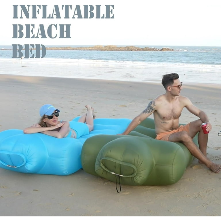 Portable Inflatable Couch Waterproof Inflatable Lounger Air Sofa Bed 700LBS Weight Capacity Blow Up Couch Inflatable Beach Chair Bed Air Couch for Beach Garden Camping Music Festival Walmart