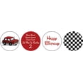 thumbnail image 2 of Darling Souvenir Lil Man is Turning 2nd Birthday Stickers chocolate Labels 190 Pcs-Maroon, 2 of 2
