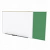 Ghent SPC410C-V-197 4 ft. x 10 ft. Style C Combination Unit - Porcelain Magnetic Whiteboard and Vinyl Fabric Tackboard - Spruce