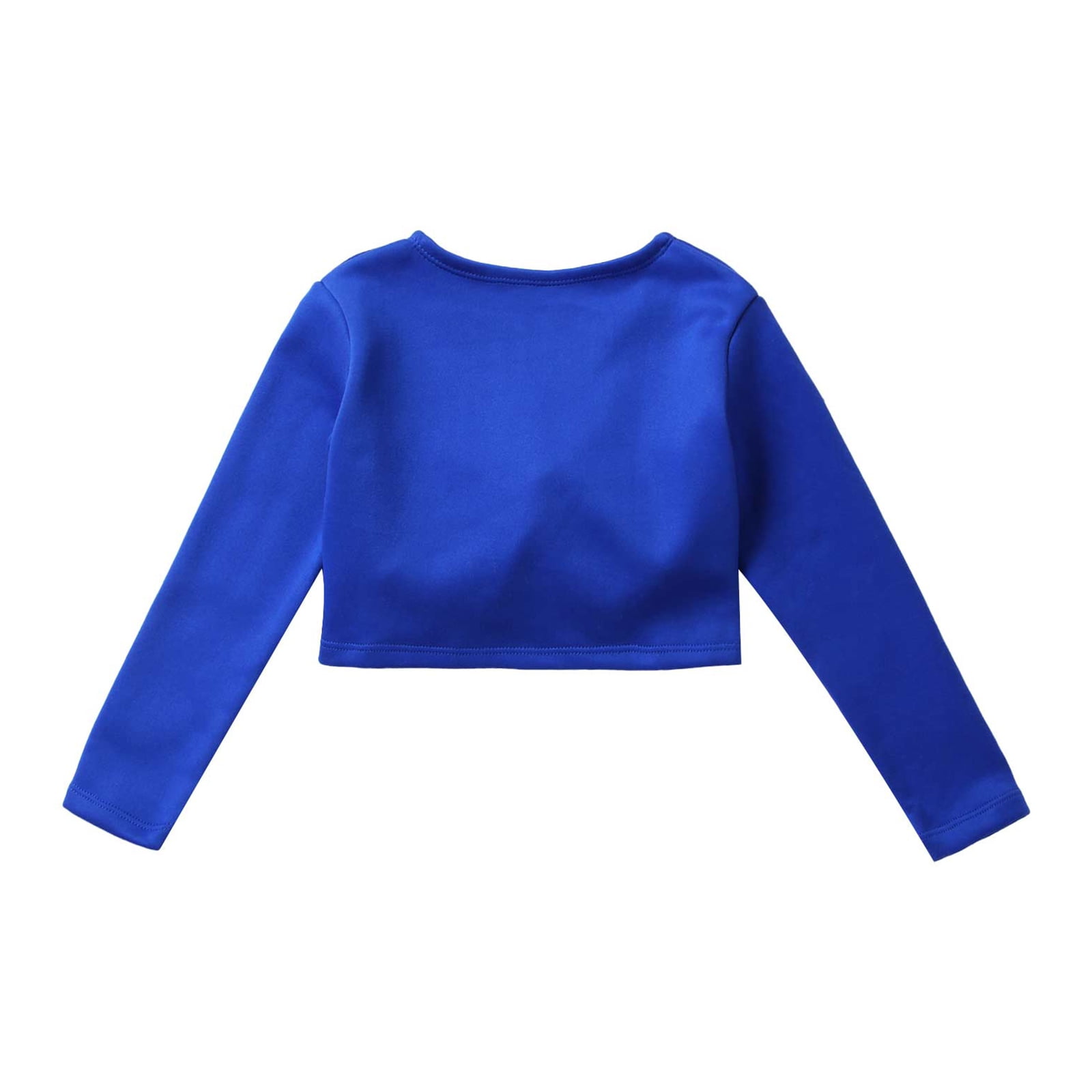 Iiniim Girls Ballet Dance Wrap Top - Long Sleeve Knotted Bolero Cardigan For Gymnastics, Yoga (Cotton, Size 110-160)-472053
