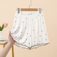 thumbnail image 2 of Hxshgdsn Ruffled Loungewear for Womens Star Printed Pajamas Shorts Elastic Waist Casual Sleepwear Bottoms Comfy Loungewear（White/L）, 2 of 6