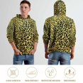 thumbnail image 5 of Gold Leopard Regular Fit Hoodie, Sporty Pullover Hooded Sweatshirt for Men Women L, 5 of 6