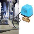 thumbnail image 1 of Válvula de bola, válvula de bola eléctrica AC220V Blue Shell 3 válvula de bola motorizada construida para el futuro, 1 of 9