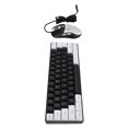 thumbnail image 1 of Clavier de Jeu Rétroéclairé RVB avec Souris, Sensation Mécanique Clavier Rétroéclairé 61 Touches avec Pieds d'Inclinaison Réglables, Prêt à l'Emploi pour, 1 of 7