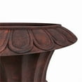 thumbnail image 3 of LeisureMod Lotus Fiberstone and Clay Urn Planter, Mid-Century Modern Indoor Outdoor Decorative Planter Pot with Drainage Holes for Home and Patio (Brown), 3 of 9
