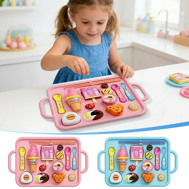 Sentmoon Cadeaux pour Enfants Gelée Pudding à la Fraise Ensemble Nourriture Pudding Alimentation Jouet de Jeu pour la Maison des Enfants Jeu d'Imitation Nourriture Accessoires de Cuisine Éducation Précoce Puddings à la Fraise à