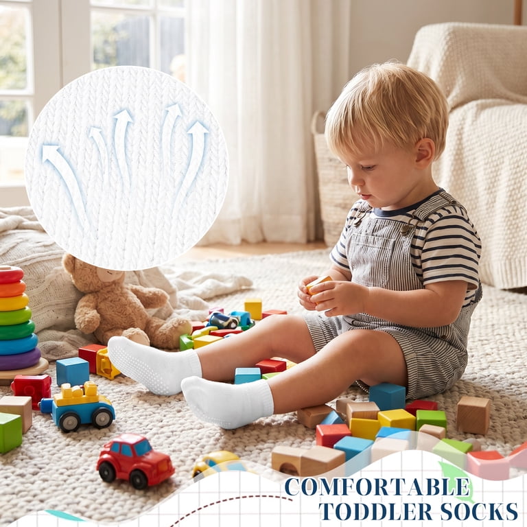 Tphon Non-Slip Toddler Grip Socks 12-Pair Pack photo 4