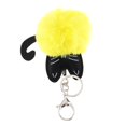 thumbnail image 1 of Gato sintética animal de dibujos animados para juguetes de cumpleaños colgante llavero Amarillo Hugo Juguetes de peluche de felpa de piel sintética, 1 of 10