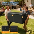 thumbnail image 4 of Coffre de Terrasse en Résine Grand de 150 Gallons - Bac de Rangement Extérieur Robuste, Étanche et Résistant aux Intempéries - Couvercle Verrouillable, Capacité de 800 LB - Organisateur de Rangement pour Patio, Véranda, Piscine, Jardin - Noir, 4 of 8
