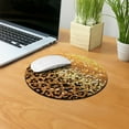 thumbnail image 5 of WIRESTER 7.88 in Round Mouse Pad with Non-Slip Rubber Base for Computers, Laptop, Office & Home - Gold Glitter Sparkle With Black Yellow Glitter Leopard, 5 of 5