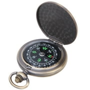 Goldmeet J35A Vintage Portable Zinc Alloy Flip open Pocket Watch Compass for Outdoor Navigation Tools