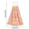 thumbnail image 2 of Dailycode Kitchen Wash Cloths with Hanging Loops Absorbent Absorbent Quick Drying Hand Towels, 2 Pack, Lime Tree Ship Anchor, 2 of 7