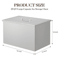 thumbnail image 5 of QinaQin Stainless Steel Drop In Ice Chest, Commercial Ice Cooler with Hinged Cover for Outdoor Kitchen or Bar, 5 of 5