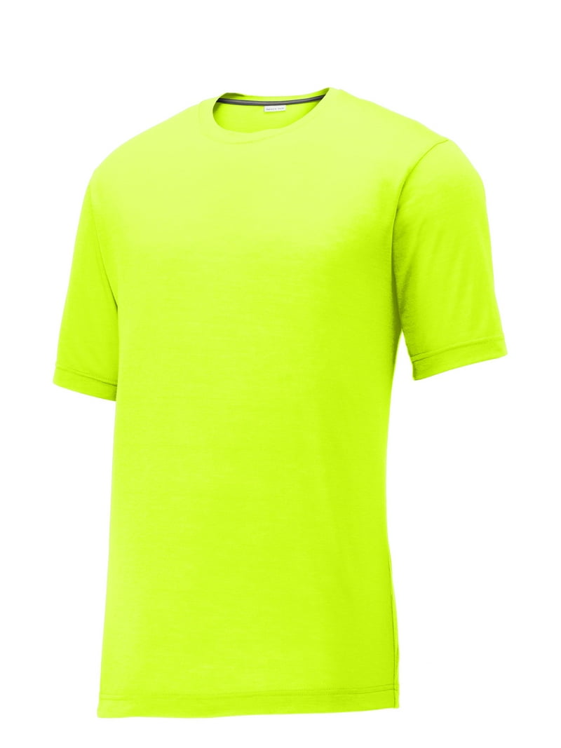 Tシャツ・カットソー SATUR Classic small logo short sleeve t-shirt neon yellow SA Sport Tek Men's Plain Short Sleeve T-Shirt, Neon Yellow, 4X
