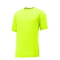 thumbnail image 3 of Sport Tek Adult Male Men Plain Short Sleeves T-Shirt Neon Yellow 4X-Large, 3 of 4