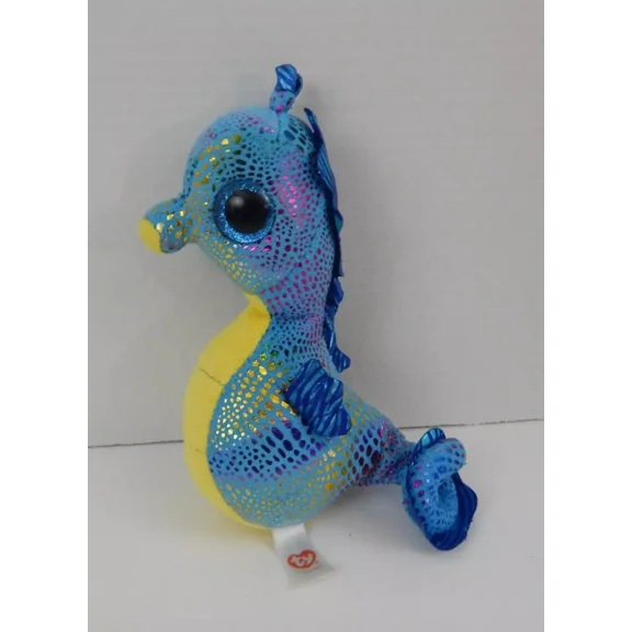 TY Beanie Boos - NEPTUNE the Seahorse (Glitter Eyes) (Regular Size - 6" Plush) (NO TY HANG TAG)