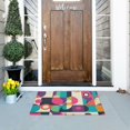 thumbnail image 5 of Yayeee Doormat for Indoor Entrance 32" x 20" Non Slippery Floor Rug, Pink Geometric, 5 of 8
