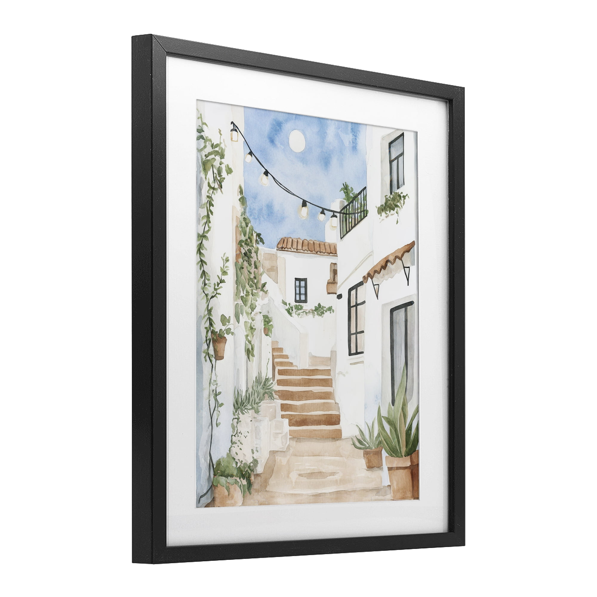 Stupell Industries Cozy Street Architecture Black Framed Print Under Glass, design by Svetlana Aleynikova