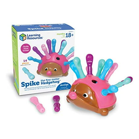 Learning Resources Spike The Fine Motor Hedgehog - Pink, Sensory, Fine Motor Toy, Hedgehog Toys for Toddler, Ages 18 Months+(colour may vary)