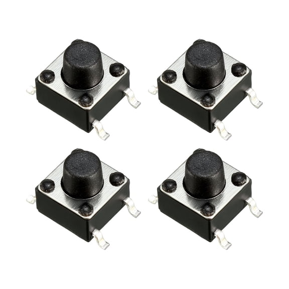 Uxcell 6x6x6mm PCB Surface Mounted Devices SMT Momentary Tactile Tact Push Button Switch 21PCS