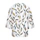 thumbnail image 3 of Xuyuer Women's 3/4 Length Sleeve Tops V Neck Casual Vacation Loose Fit S-5XL Ruffle Cuffs Shirts Dressy Flowy Tunic Tops Hawaiian Shirts Summer Floral Printed Shirt Casual Soft Tunic Tops, 3 of 5