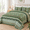 Olive Green-Queen, variant on Boho Stripe King Size Quilt Set, Black, 3-Piece Bedding for Bedroom Decor