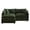 Green+L-Shaped, variant on VEPXXP 75.9" L-Shaped Loveseat, Plush Chenille Modular Sectional with Detachable Ottoman, 22.8" Deep Seat Stain Resistant Furniture for Small Living Room, Gray
