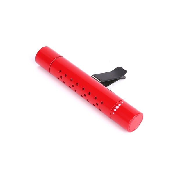 Speravity Clip de fragancia para salida de aire de coche de aleación de aluminio, soporte desmontable interno a prueba de fugas ajustable de Automoción decorativa y accesorios Rojo