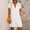 White-B, variant on Zpanxa White Dress for Women, Bohemian Crewneck Short Sleeve Mini Dress, Solid Zipper Lace Short Dress, T shirt Dress White-A L