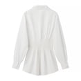thumbnail image 3 of Long Sleeve Shirts for Women Trendy Solid Button Down Blouses Fall Fashion Lapel Neck Loose Pleated Cute Tops Fall Outfits for Women 2026, 3 of 8