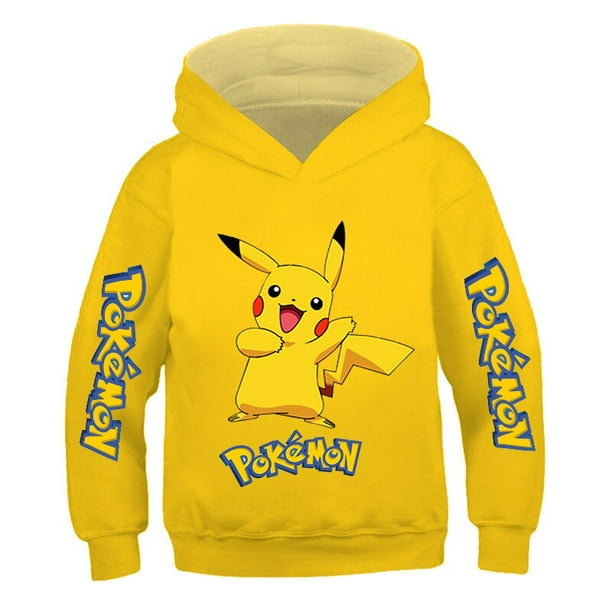 Sudaderas con capucha de Pokémon Pikachu para niños y niñas, abrigos finos de Pikachu, figura de Anime de dibujos animados, primavera y otoño