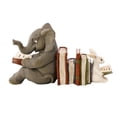 thumbnail image 2 of Estatua de elefante y conejo, sujetalibros, figuritas, adornos de resina, figuritas de animales, decoración para el hogar, 2 of 9