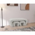 thumbnail image 2 of Meridian Furniture Odelia Cream Boucle Fabric Bench, 2 of 10