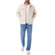 thumbnail image 2 of CHAQUETA DE TRUCKER DE CORDUROYA DE HOMBRE INSPIRADA CHIC, DE COLOR SÓLIDO, CON MANGAS LARGAS, BOTONES Y BOLSILLOS, TALLA XL, BLANCA, 2 of 5