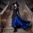 thumbnail image 6 of Gothic Renaissance Dress Women's Witch Costume, Victorian Medieval Cosplay Halloween Dress, Vintage Costume for Cosplay Party, 6 of 7