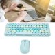 thumbnail image 1 of Combo de Teclado y Mouse Inalámbrico 24G 68 Teclas Redondas Cute Retro Keyboard Mouse 800 1200 1600 Ajuste DPI Combo de Teclado y Mouse para Juegos de Oficina Familiar ANGGREK Otros, 1 of 8