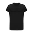thumbnail image 4 of Craaazy Women's Relaxed Fit Crew Neck Blouse, Solid Color Short Sleeve Pleated Top, Loose Comfy Casual Tee for Spring & Summer Gifts, 4 of 7