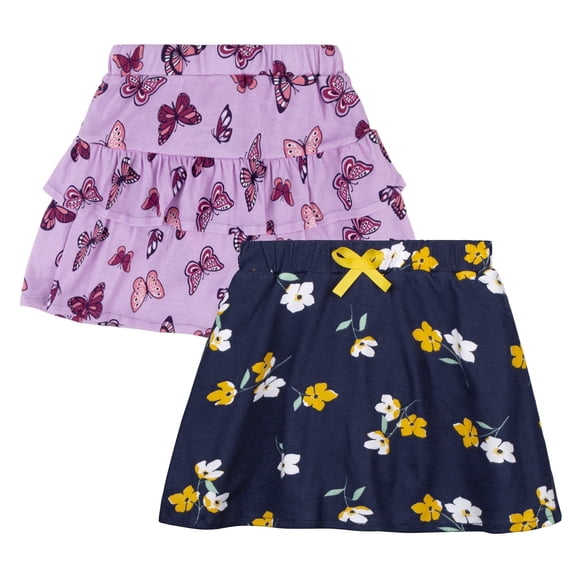 BIG ELEPHANT Toddler Training Skort, Soft Cotton Absorbent Training Underwear for Baby Girls(2-4Y)